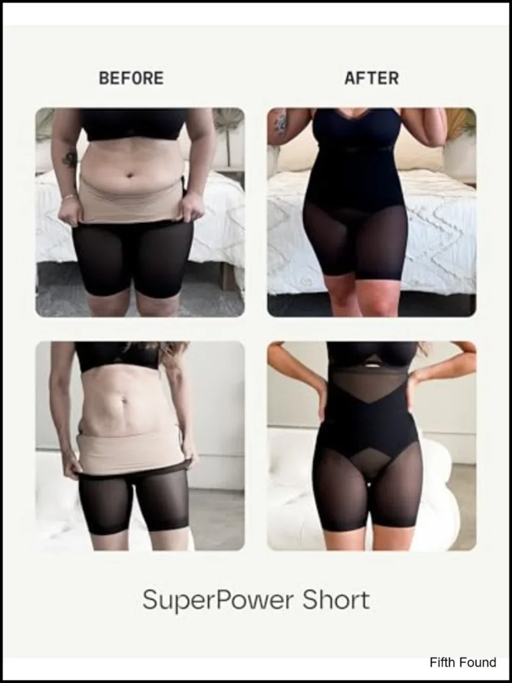 Level 5 High Compression Shapewear Shorts - Firm Control Stomach Waist Thighs